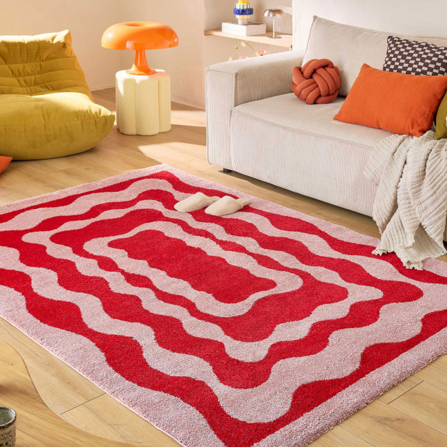 Groove - Tapis vintage à motif festonné