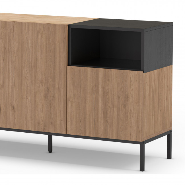 Austin - Buffet 3 portes en bois et métal L140cm