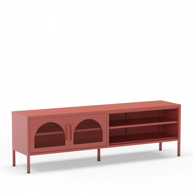 Zio - Meuble TV 2 portes en métal L160cm