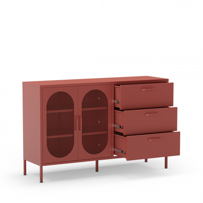 Zio - Buffet 2 portes en métal L140cm