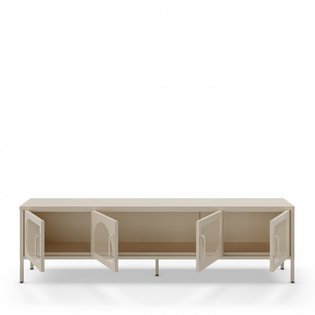 Zio - Meuble TV 4 portes en métal L180cm