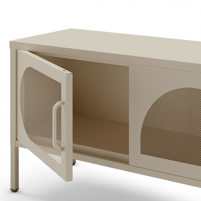 Zio - Meuble TV 4 portes en métal L180cm