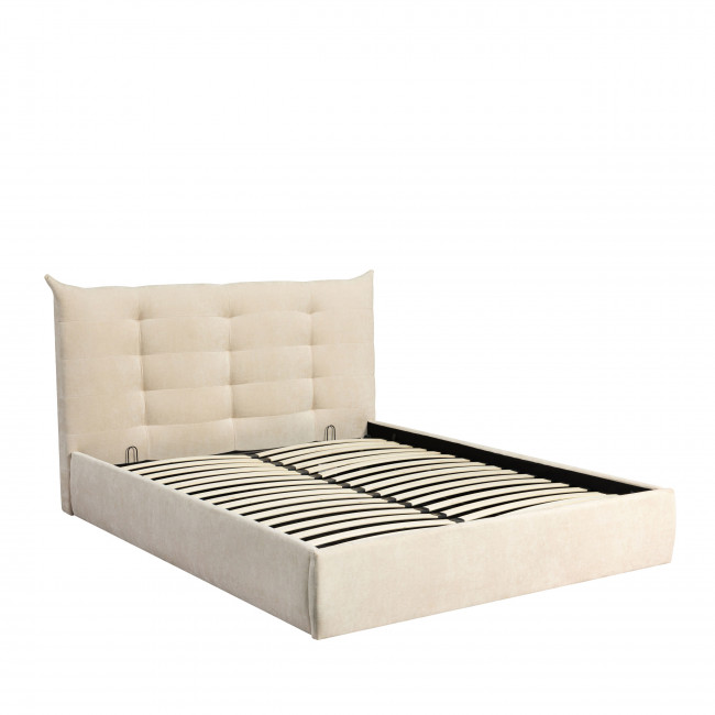 Serenita - Lit coffre en tissu 160x200cm