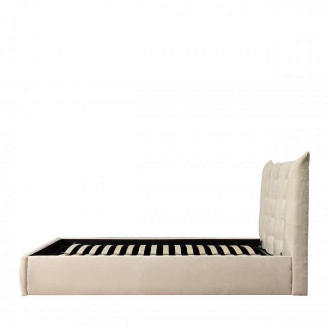 Serenita - Lit coffre en tissu 160x200cm