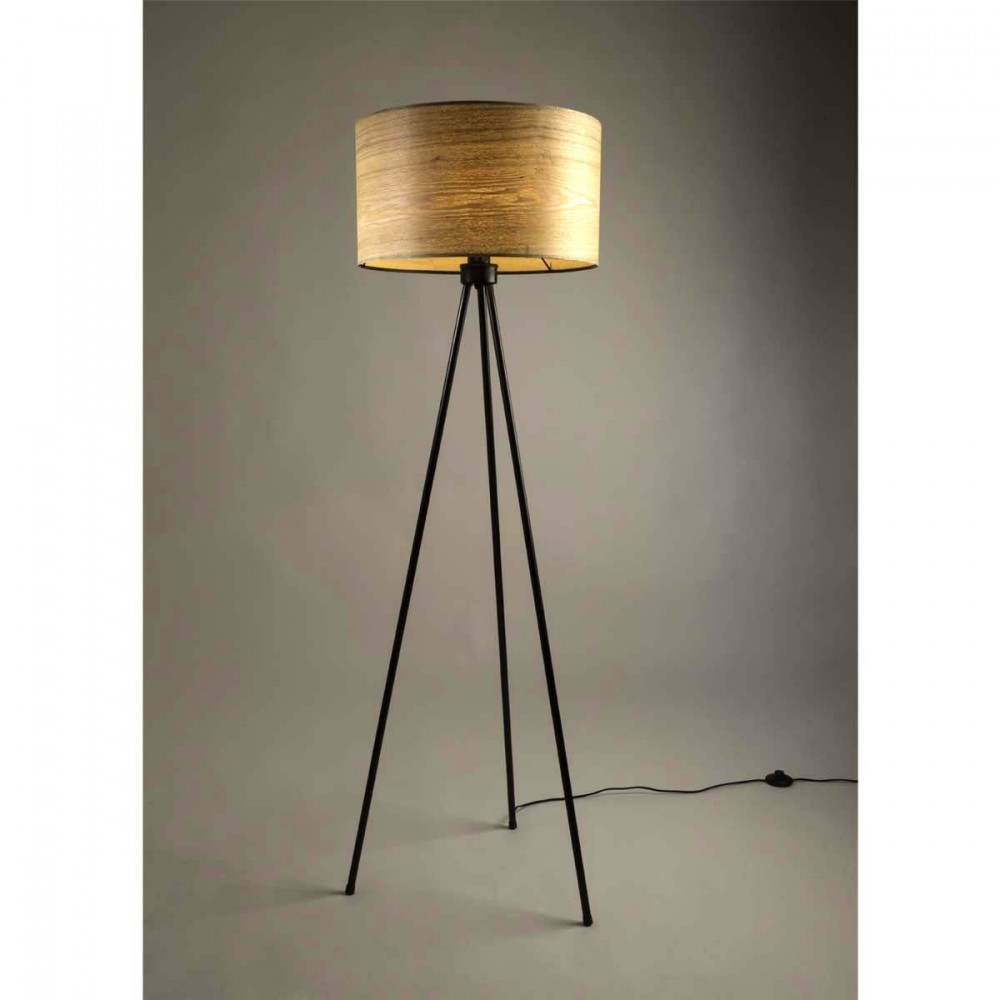 Lampadaire trépied bois Woodland