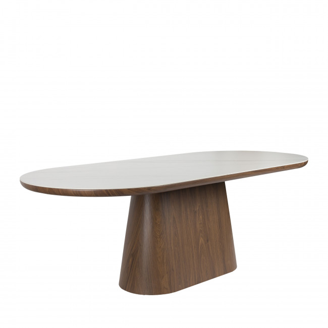 Almira - Table à manger 8 personnes ovale en bois