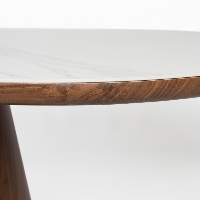 Almira - Table à manger 8 personnes ovale en bois