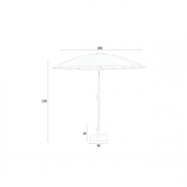 Sunshine - Parasol en tissu et métal