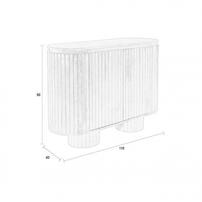 Kenji - Buffet 2 portes en bois L110cm