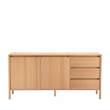 Verade - Buffet 2 portes 3 tiroirs en bois L160cm