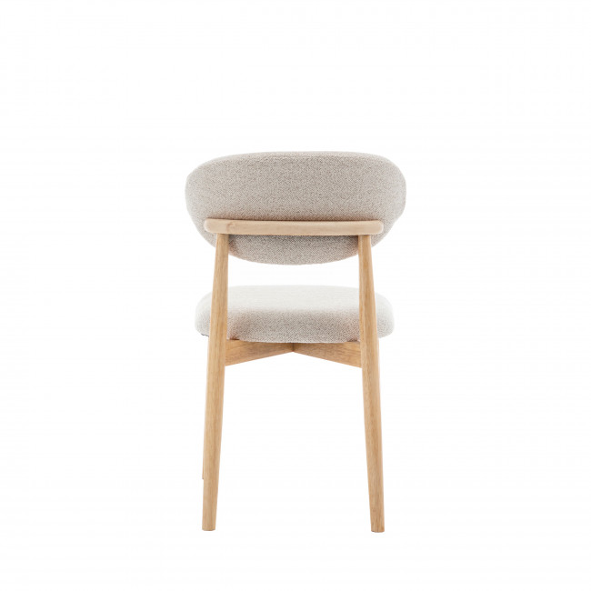 Clara - Lot de 2 chaises en bois et bouclette