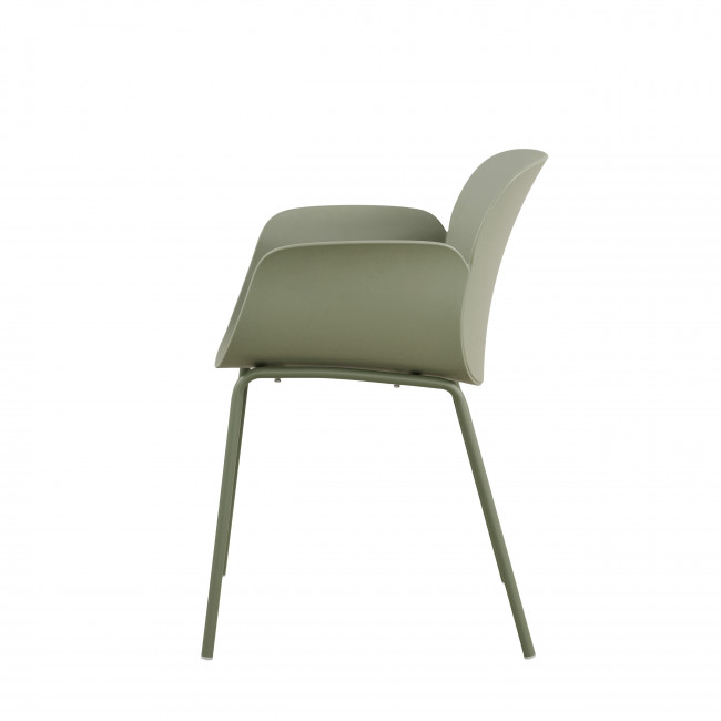 Acapulco - Lot de 4 fauteuils de table intérieur et extérieur en plastique et métal