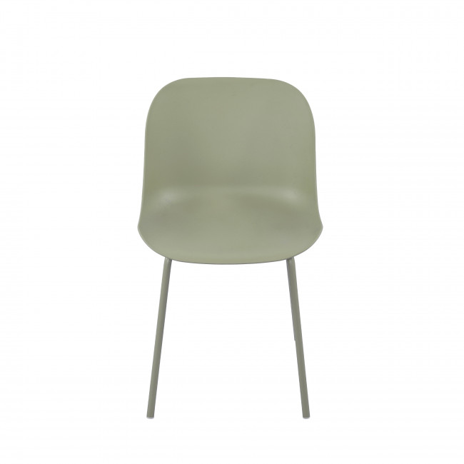 Diego - Lot de 4 chaises intérieur et extérieur en plastique et métal