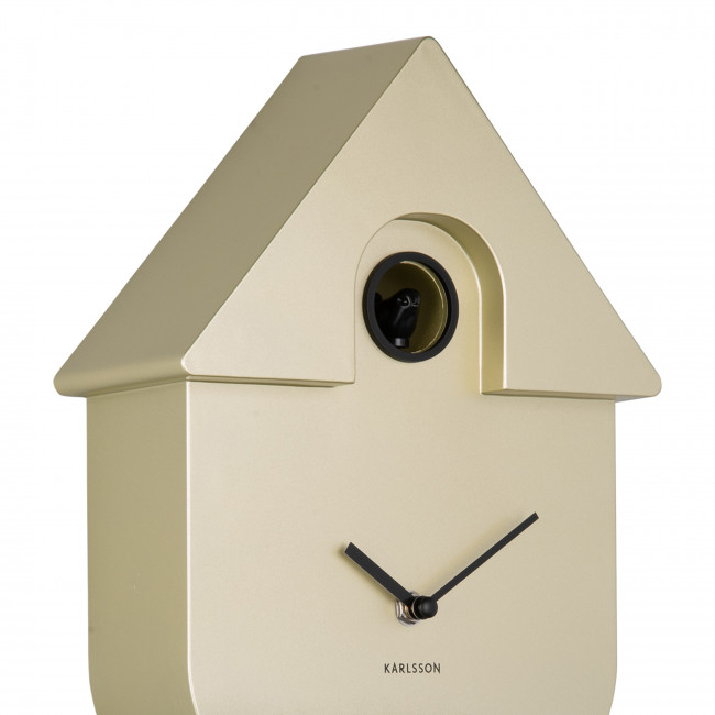 Modern Cuckoo - Horloge à pendule finition métallisée