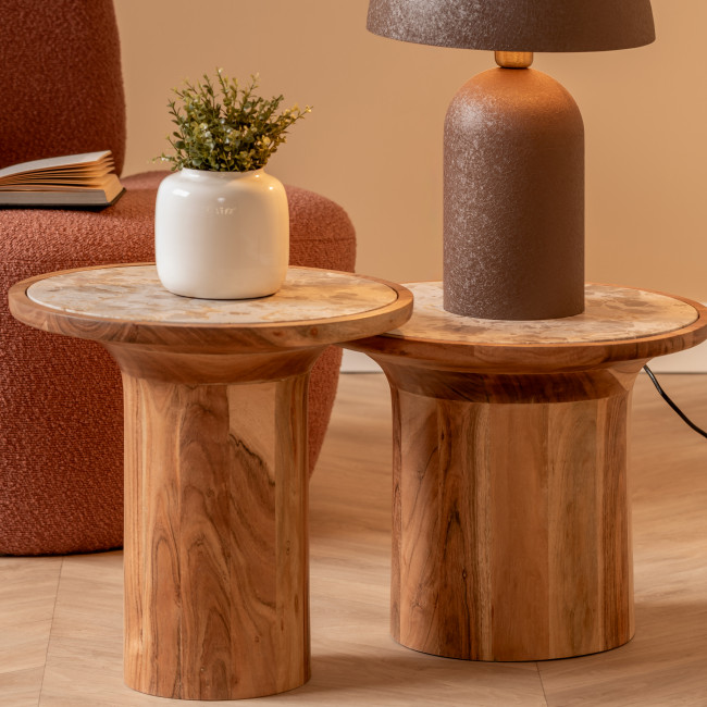Tubo - Table d'appoint ronde en bois ø45cm