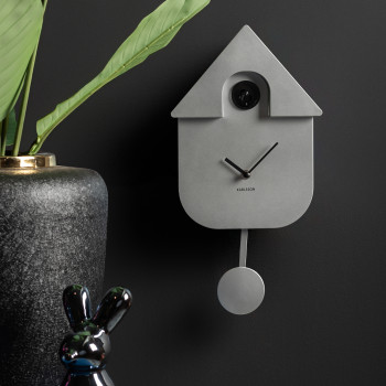 Modern Cuckoo - Horloge à pendule finition métallisée