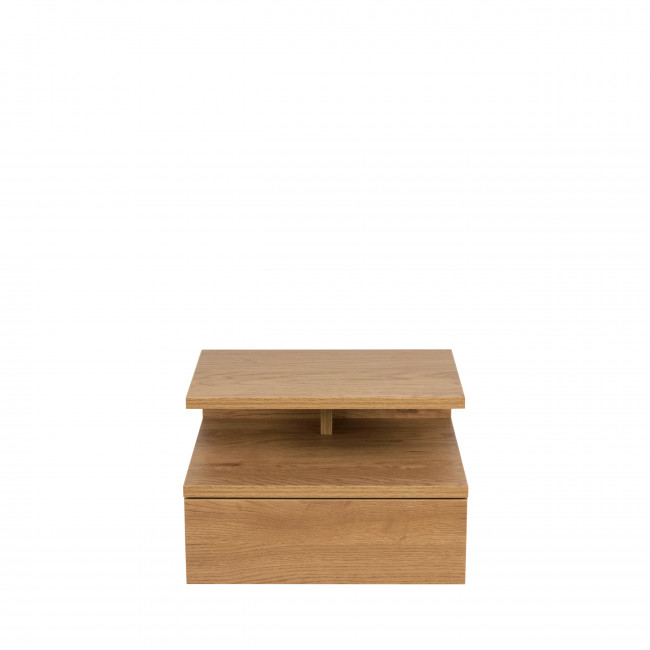 Kamichi - Table de chevet murale 1 niche, 1 tiroir en bois