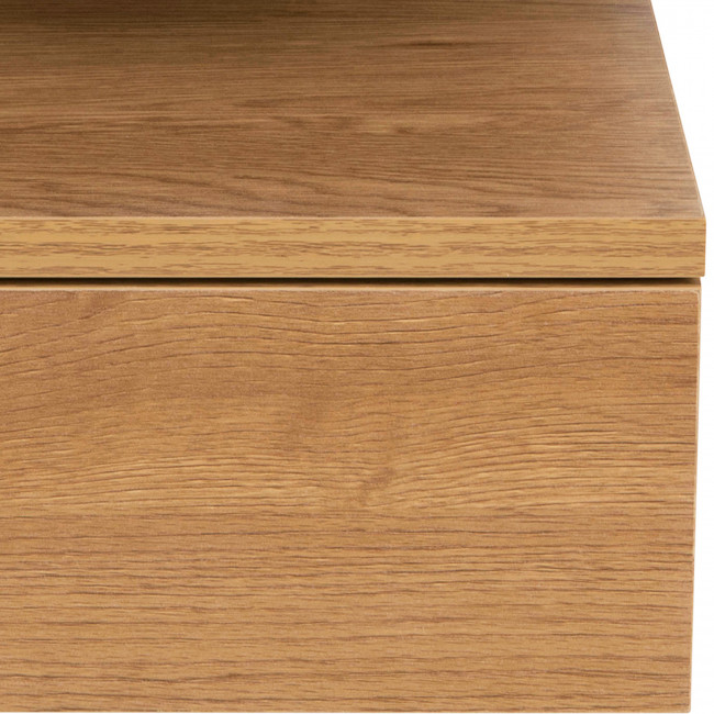 Kamichi - Table de chevet murale 1 niche, 1 tiroir en bois