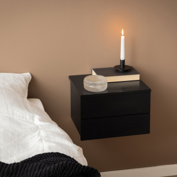 Puerto - Table de chevet murale 2 tiroirs