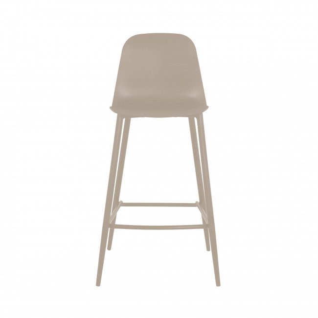 Portland - Lot de 4 tabourets de bar intérieur et extérieur en plastique et métal H65cm