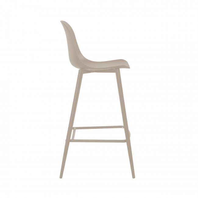 Portland - Lot de 4 tabourets de bar intérieur et extérieur en plastique et métal H65cm