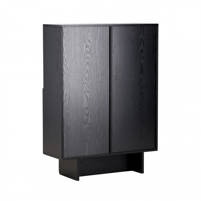 Tyreso - Buffet haut 2 portes, 2 niches en bois H110cm