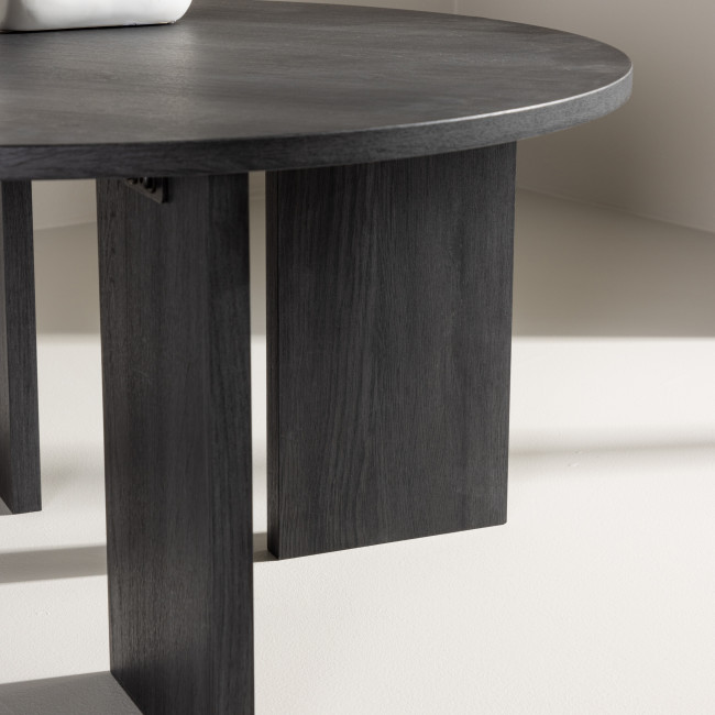 Askeron - Table basse ronde en bois ø80cm