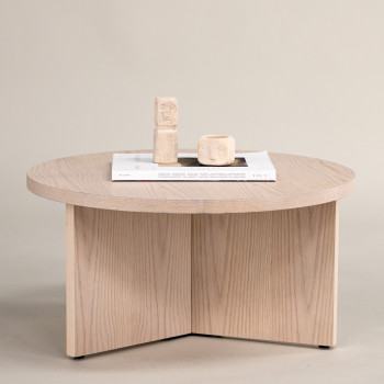 Salto - Table basse ronde en bois ø85cm