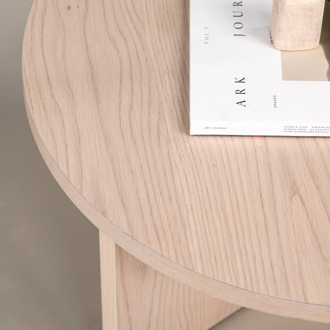 Salto - Table basse ronde en bois ø85cm