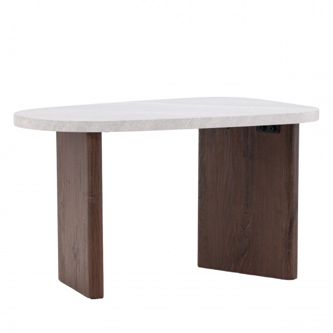 Gronvik - Table basse organique effet marbre 70x45cm