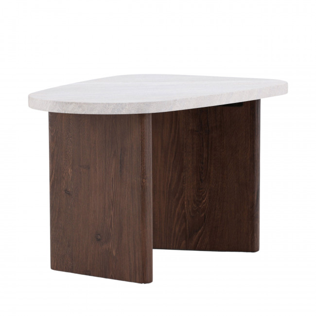 Gronvik - Table basse organique effet marbre 70x45cm