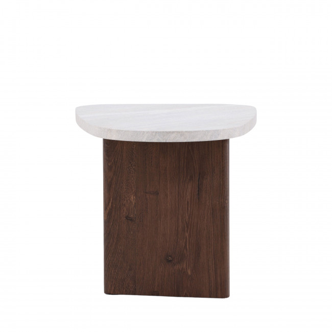 Gronvik - Table basse organique effet marbre 70x45cm