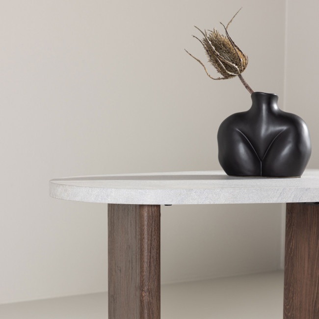 Gronvik - Table basse organique effet marbre 70x45cm