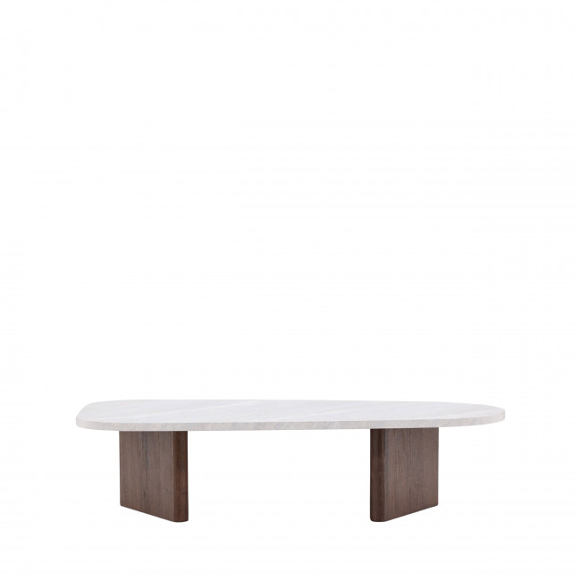 Gronvik - Table basse organique effet marbre 130x65cm