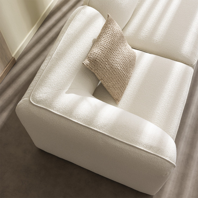 Noor - Chauffeuse pour canapé modulable en tissu bouclette