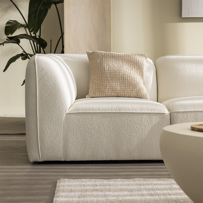 Noor - Chauffeuse pour canapé modulable en tissu bouclette