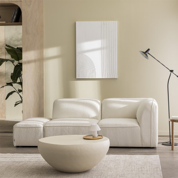 Noor - Pouf pour canapé modulable en tissu bouclette