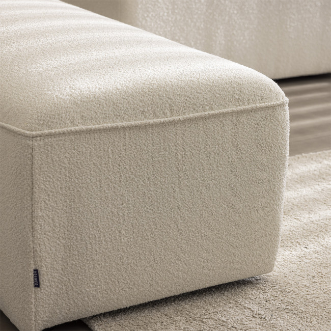 Noor - Pouf pour canapé modulable en tissu bouclette