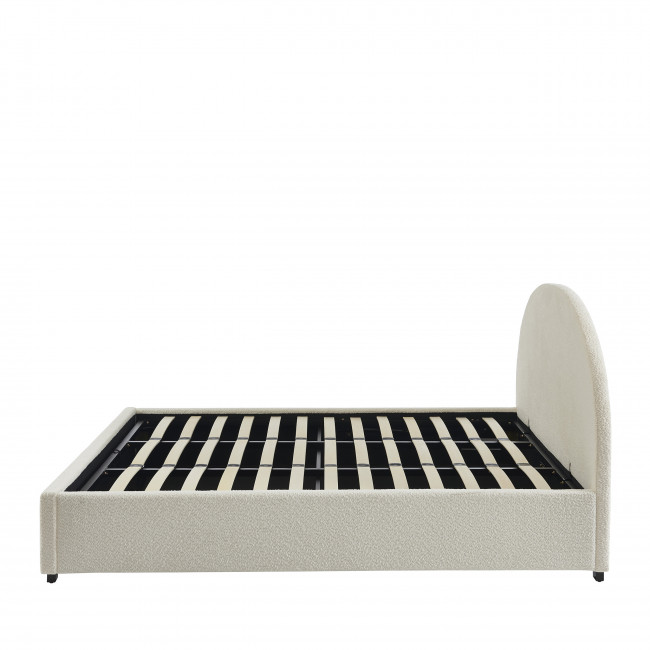 Merle - Lit coffre en tissu bouclette 180x200cm