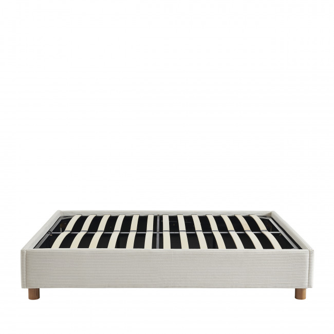 Millo - Lit coffre en velours côtelé 160x200cm