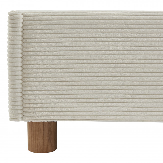 Millo - Lit coffre en velours côtelé 160x200cm