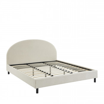 Merle - Lit en tissu bouclette 180x200cm