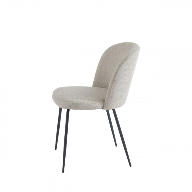 Sitto - Lot de 2 chaises en tissu et métal