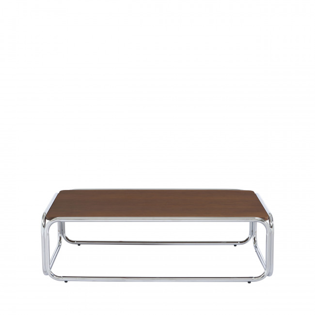 Gliss II - Table basse en bois pieds chrome