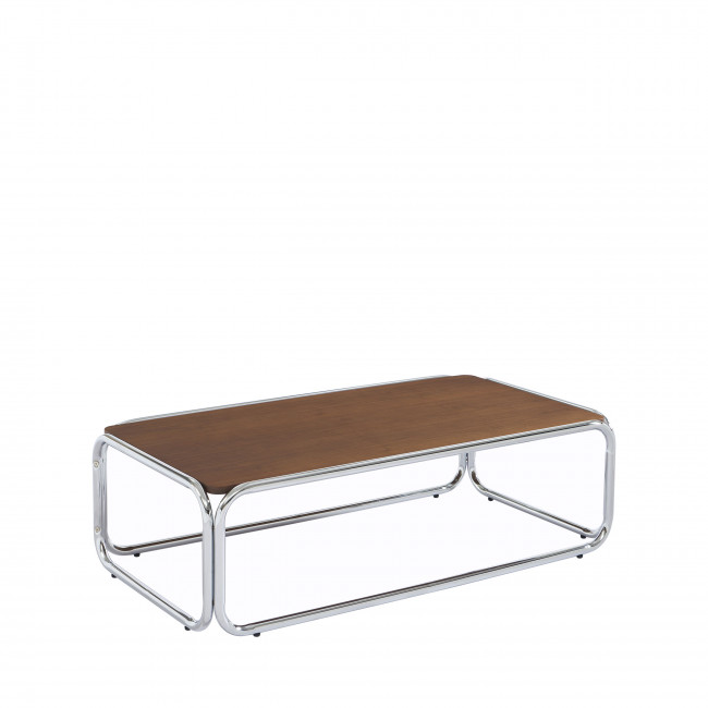 Gliss II - Table basse en bois pieds chrome