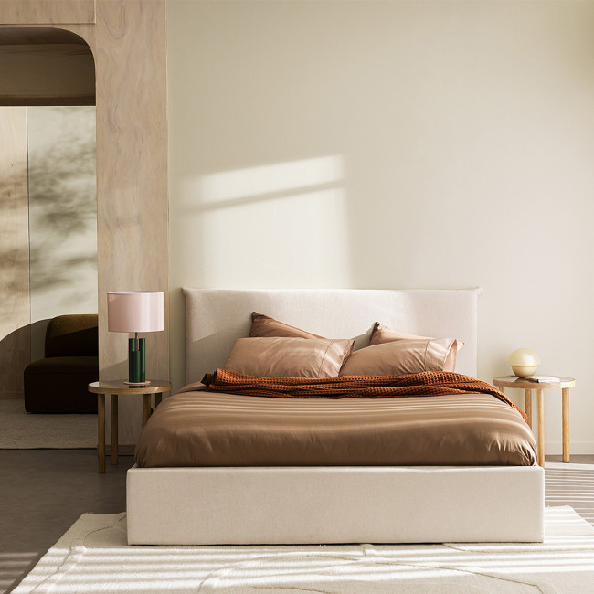 Mac Beth - Lit coffre en tissu 140x190cm
