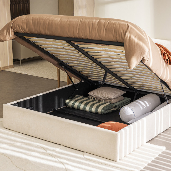 Mac Beth - Lit coffre en tissu 140x190cm