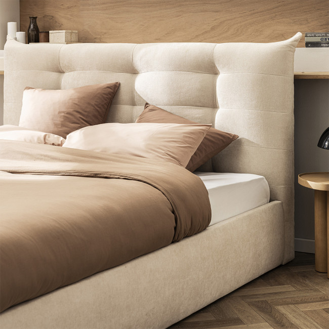 Serenita - Lit coffre en tissu 160x200cm