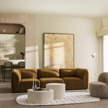 Noor - Pouf pour canapé modulable en tissu