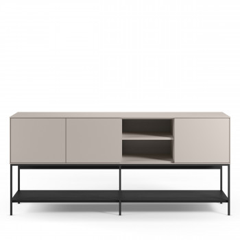 Elya - Buffet 3 portes en bois et métal L180cm